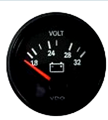 52mm Volt Meter Gauge 12V-24V