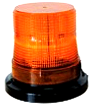 HY6604AM 10V-30V DC Rotating & Flash Function Amber Polycarb Lens LED Strobe